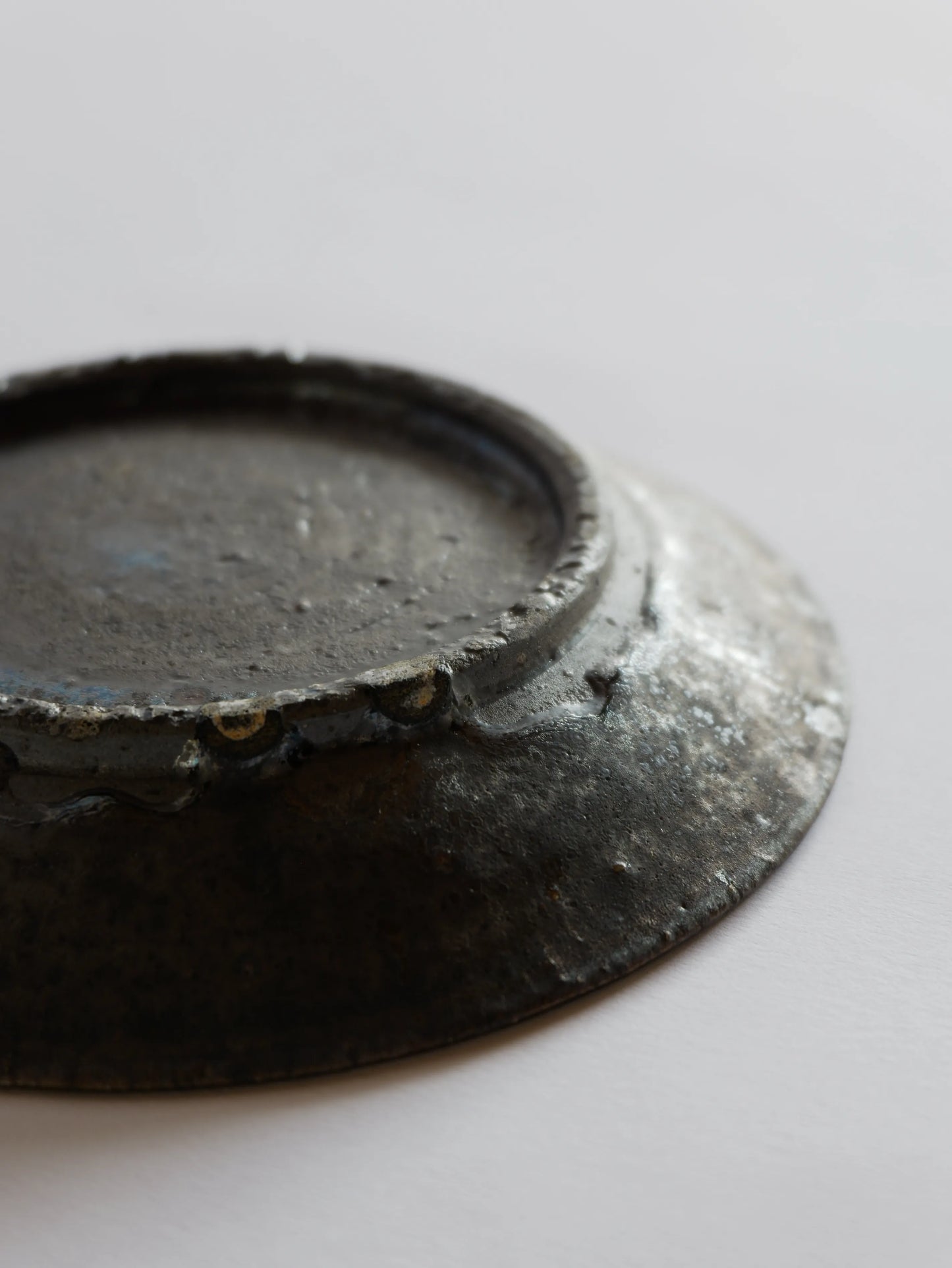 小野象平 黒志野 7寸皿 C