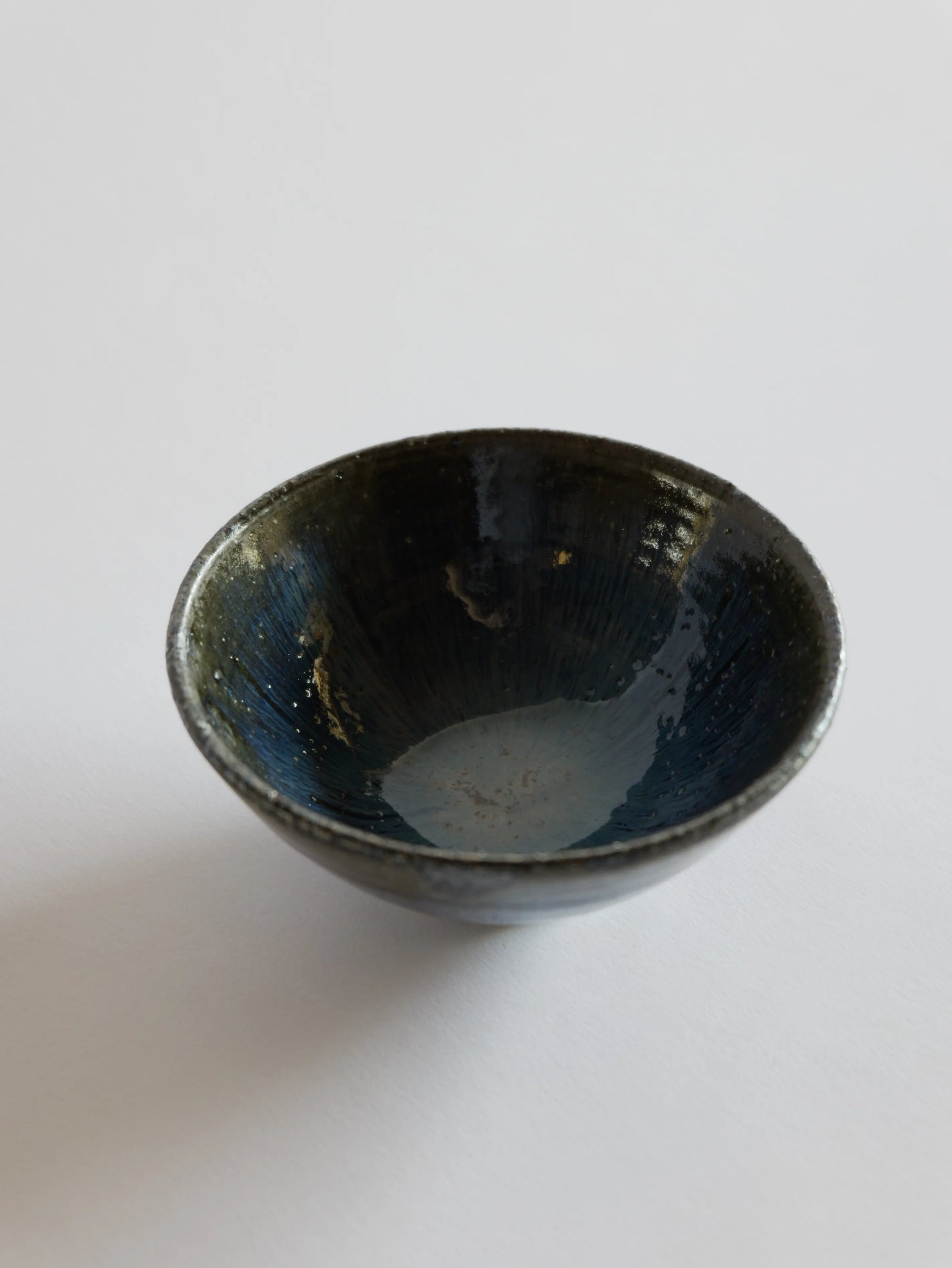 小野象平 青灰釉 飯碗 F