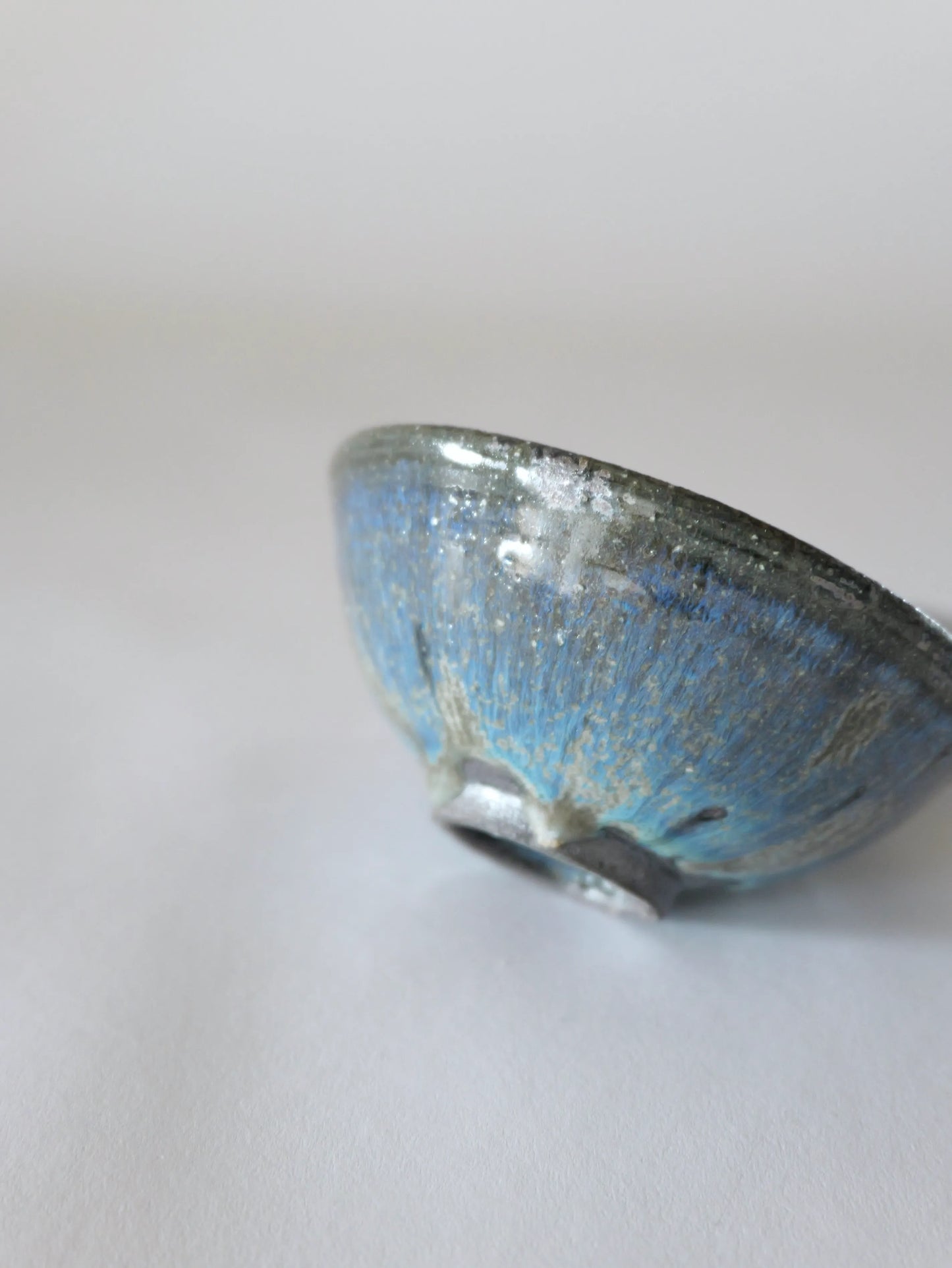 小野象平 青灰釉 飯碗 J