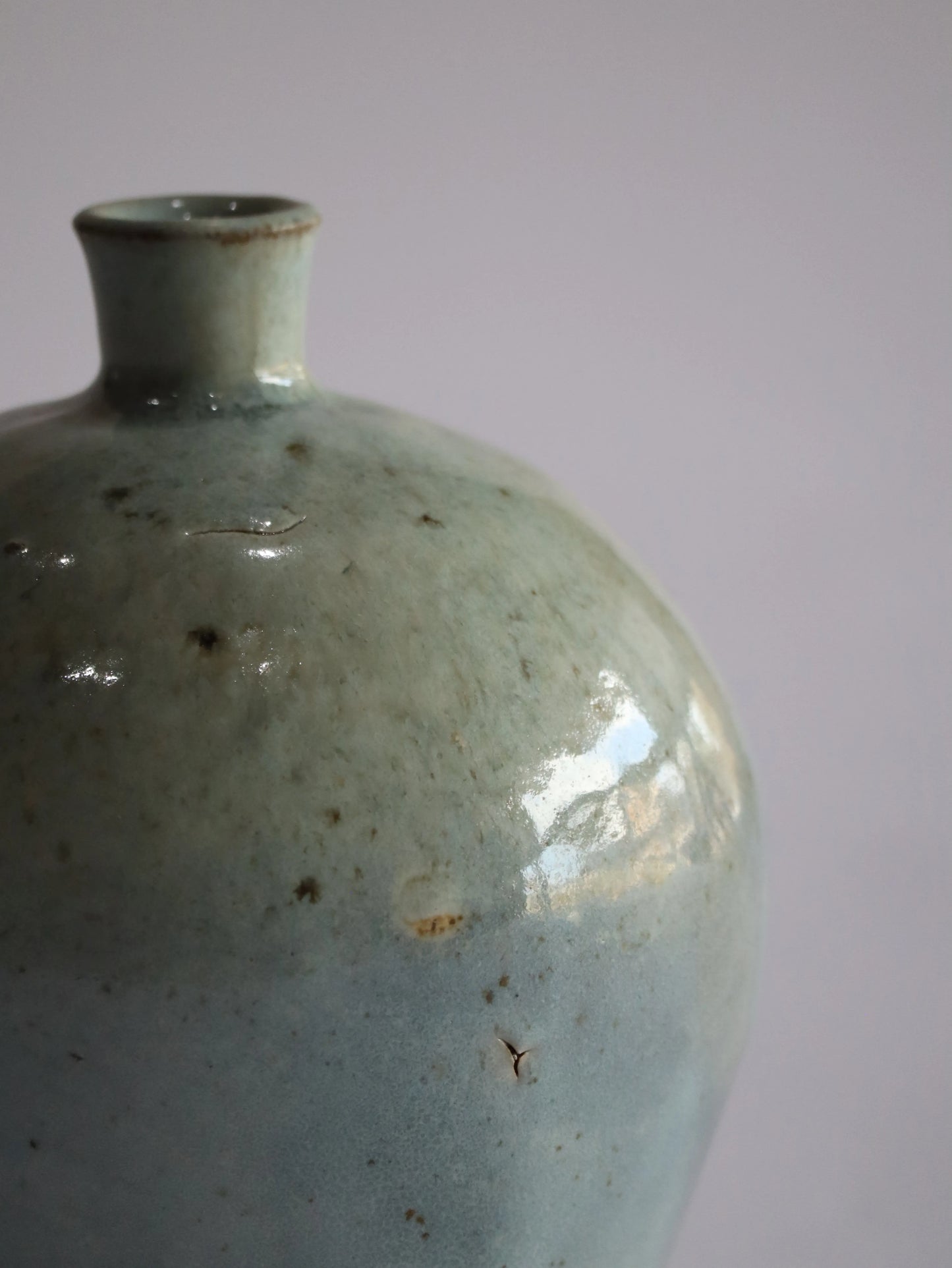 Ryutaro Yamada Pear ash glaze plum bottle 