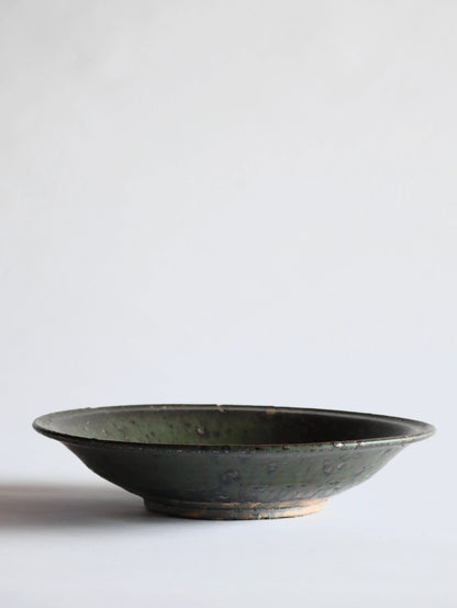 小野象平 緑化粧 大皿 A
