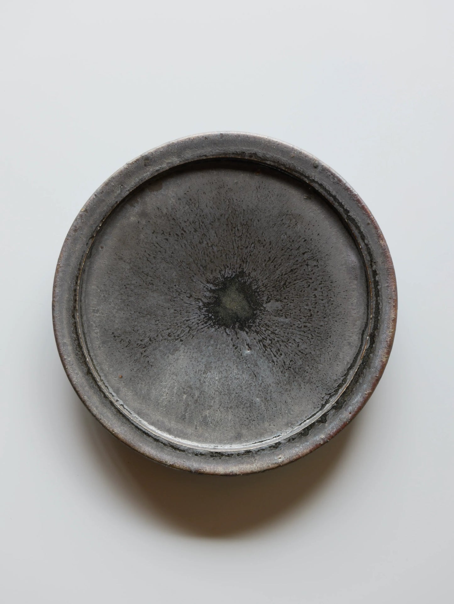 小野象平 黒志野 8寸皿 C