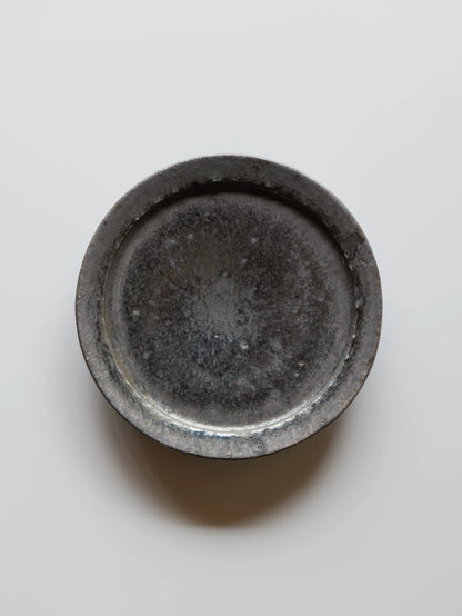 小野象平 黒志野 7寸皿 C
