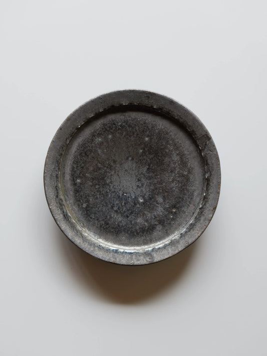 小野象平 黒志野 7寸皿 C