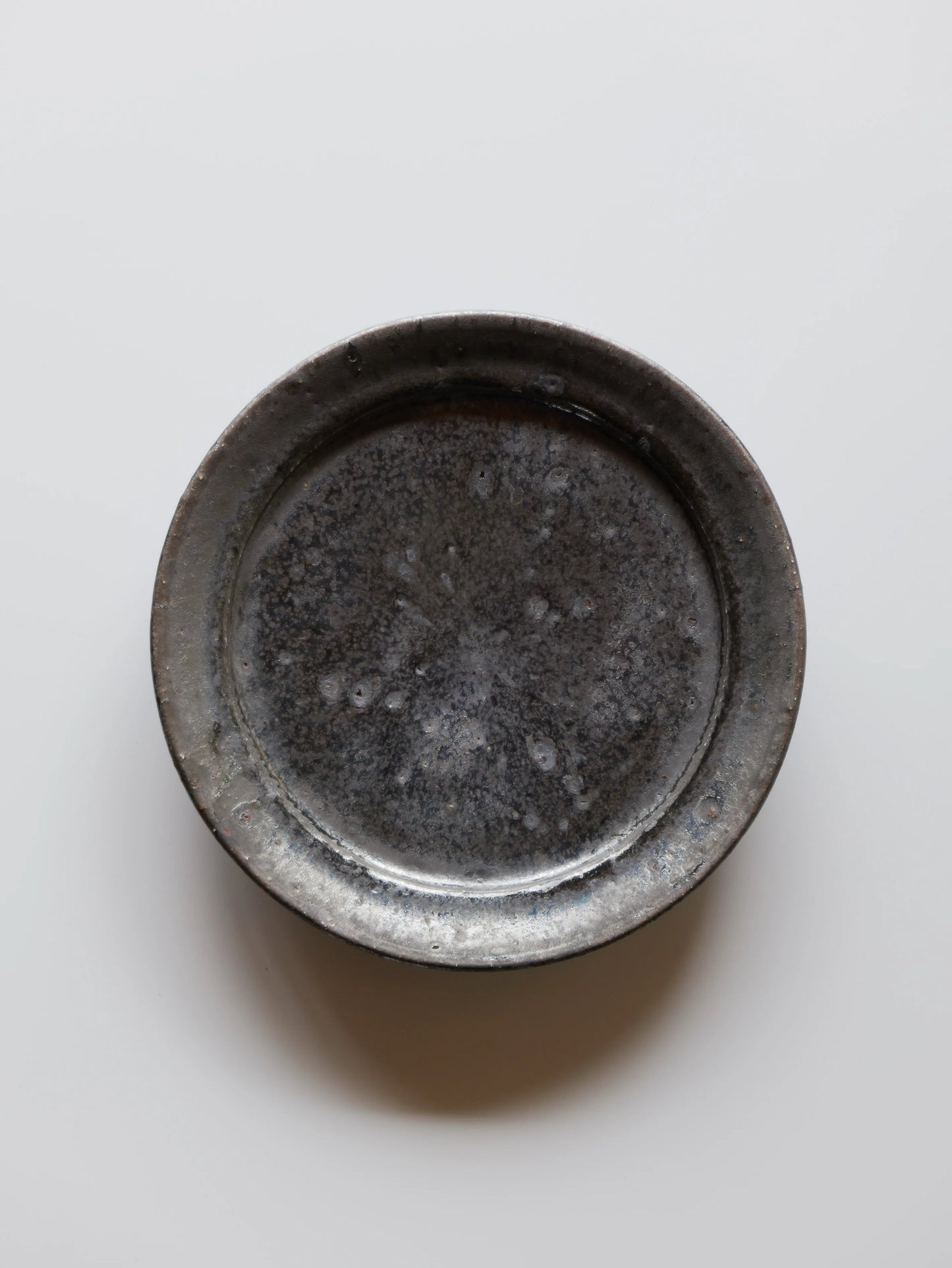 小野象平 黒志野 7寸皿 D