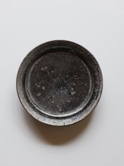 小野象平 黒志野 7寸皿 E