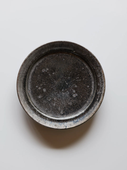 小野象平 黒志野 7寸皿 E