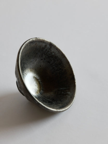 小野象平 黒志野 飯碗 F