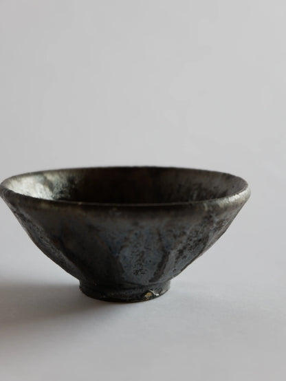 小野象平 黒志野 飯碗 G