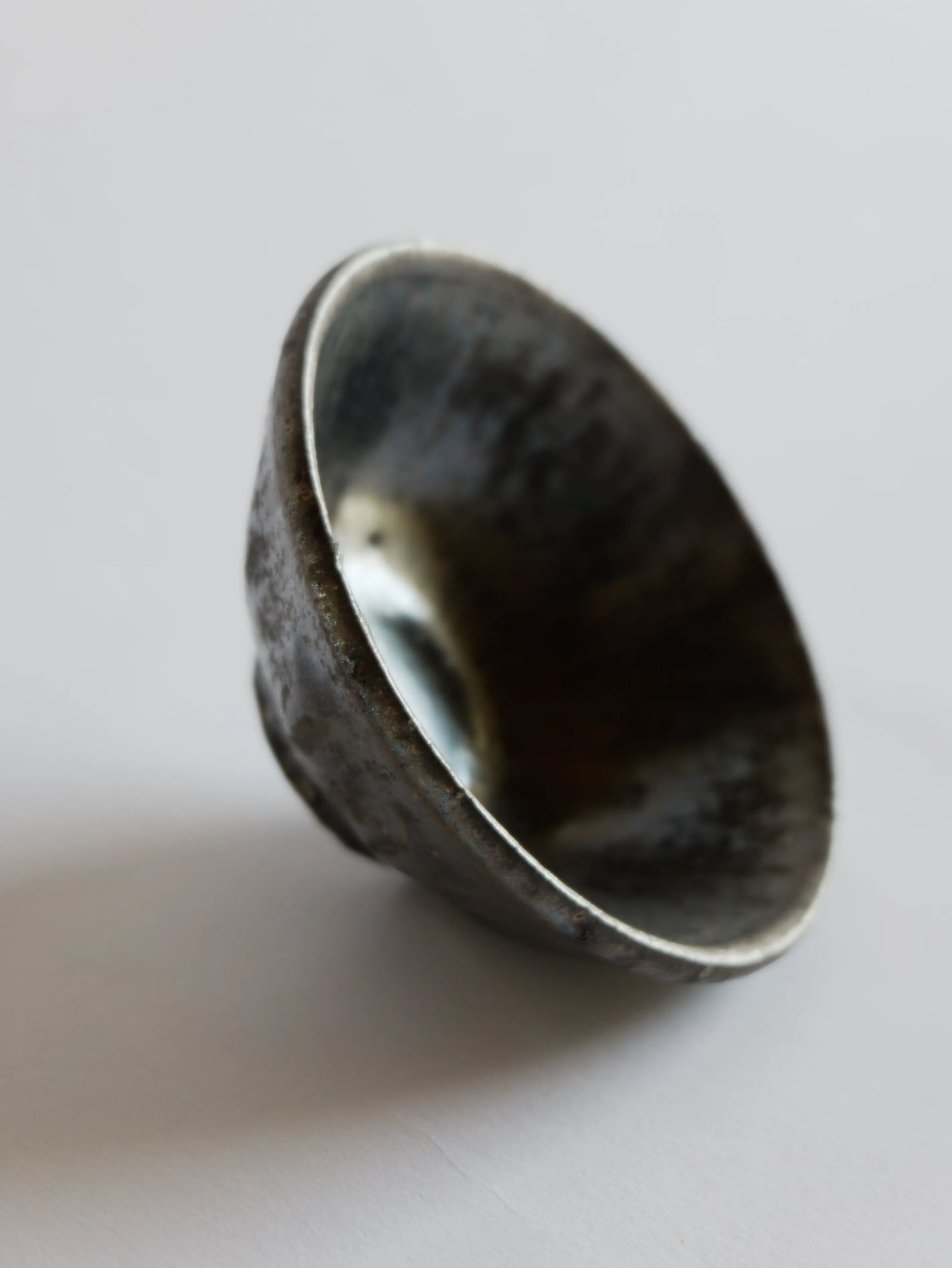 小野象平 黒志野 飯碗 H