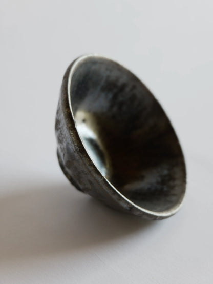 小野象平 黒志野 飯碗 H