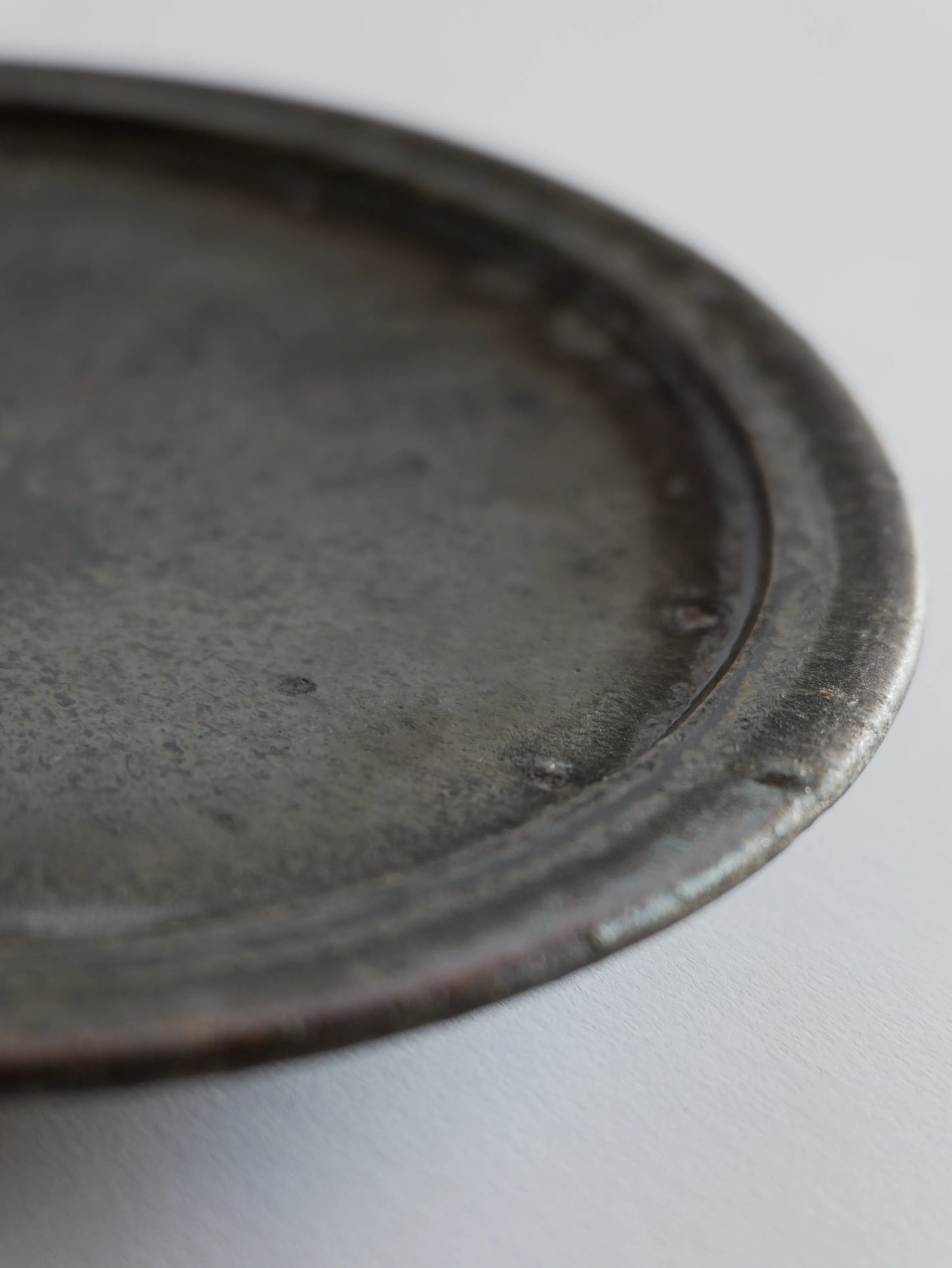 小野象平 黒志野 8寸皿 C