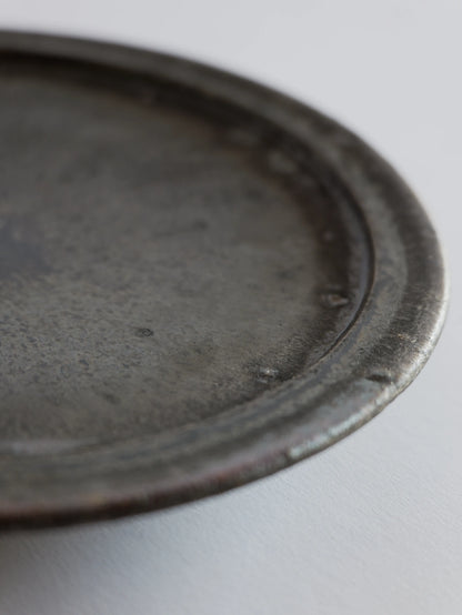 小野象平 黒志野 8寸皿 C