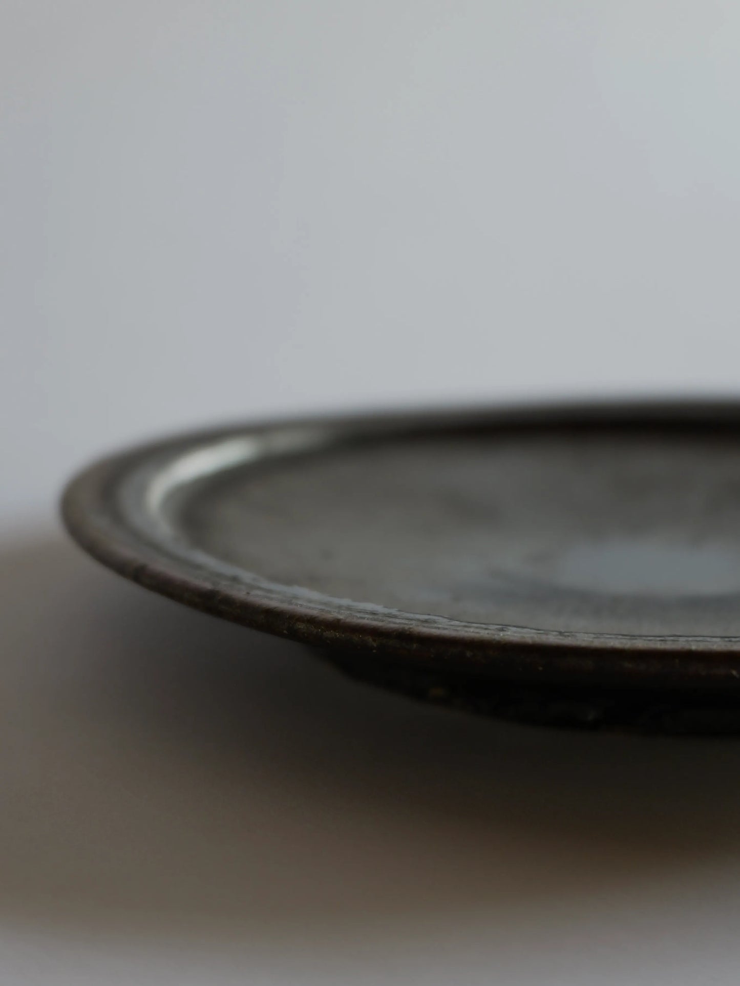 小野象平 黒志野 8寸皿 C