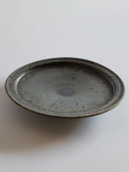 小野象平 黒志野 8寸皿 D