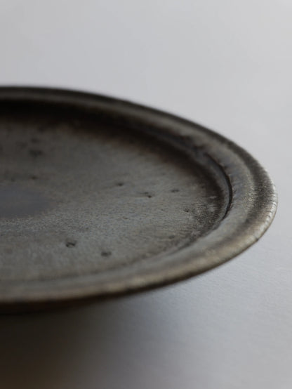 小野象平 黒志野 8寸皿 D