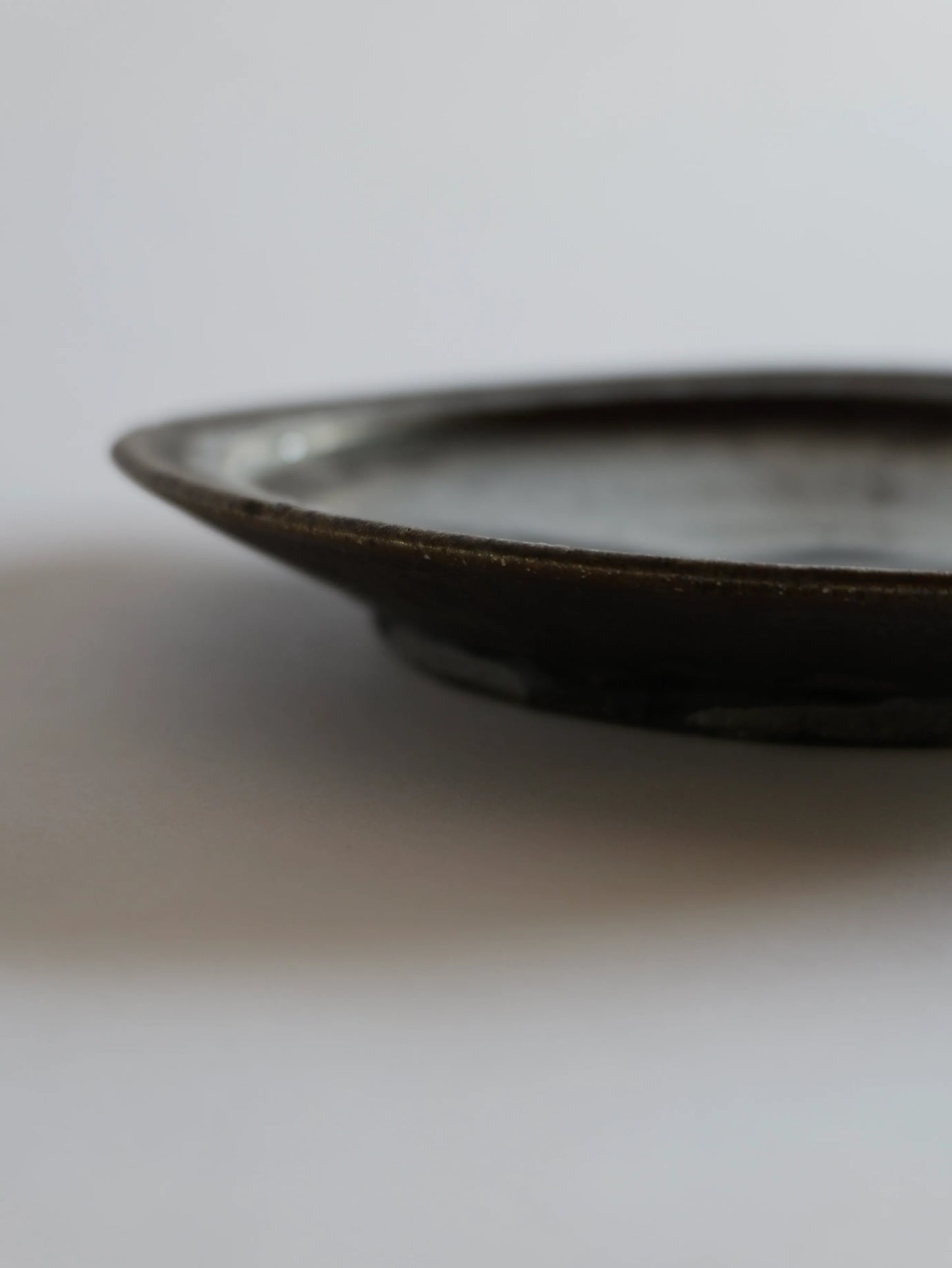 小野象平 黒志野 8寸皿 D