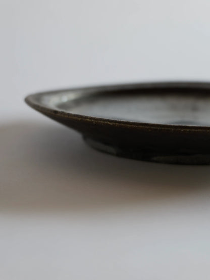 小野象平 黒志野 8寸皿 D