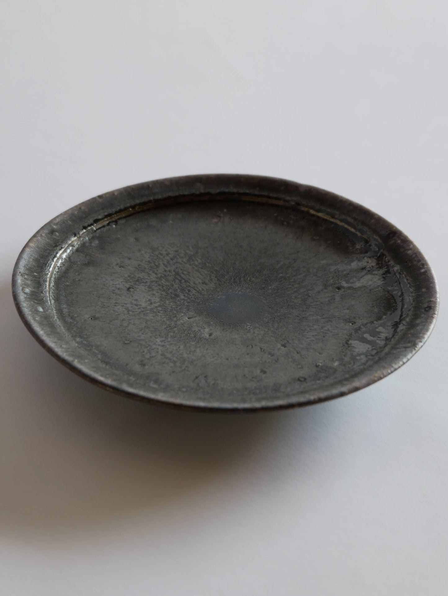 小野象平 黒志野 8寸皿 E