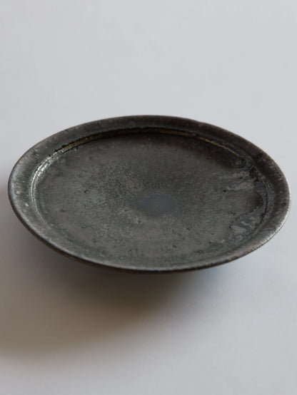 小野象平 黒志野 8寸皿 E