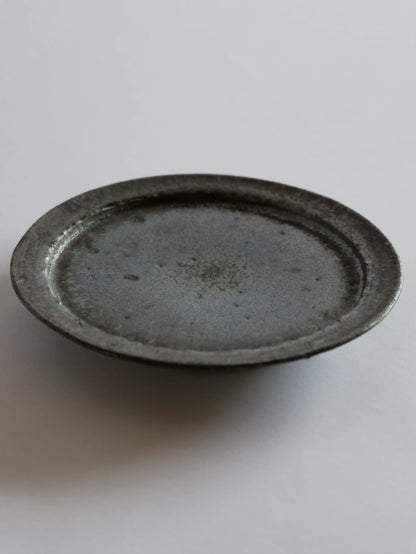 小野象平 黒志野 7寸皿 C