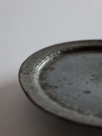 小野象平 黒志野 7寸皿 C