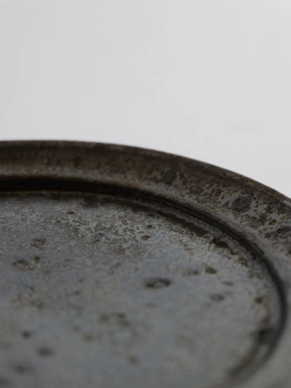 小野象平 黒志野 7寸皿 D