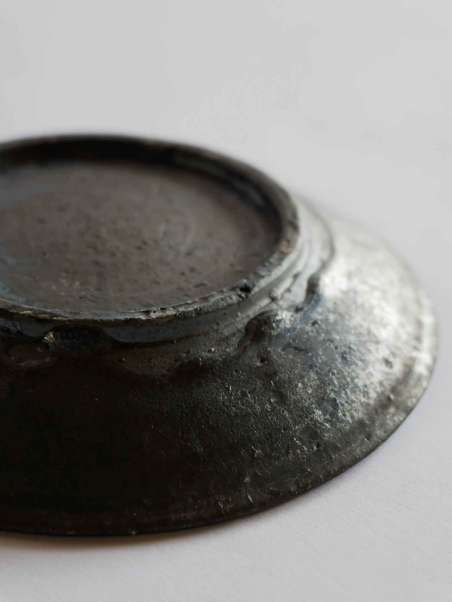 小野象平 黒志野 7寸皿 D