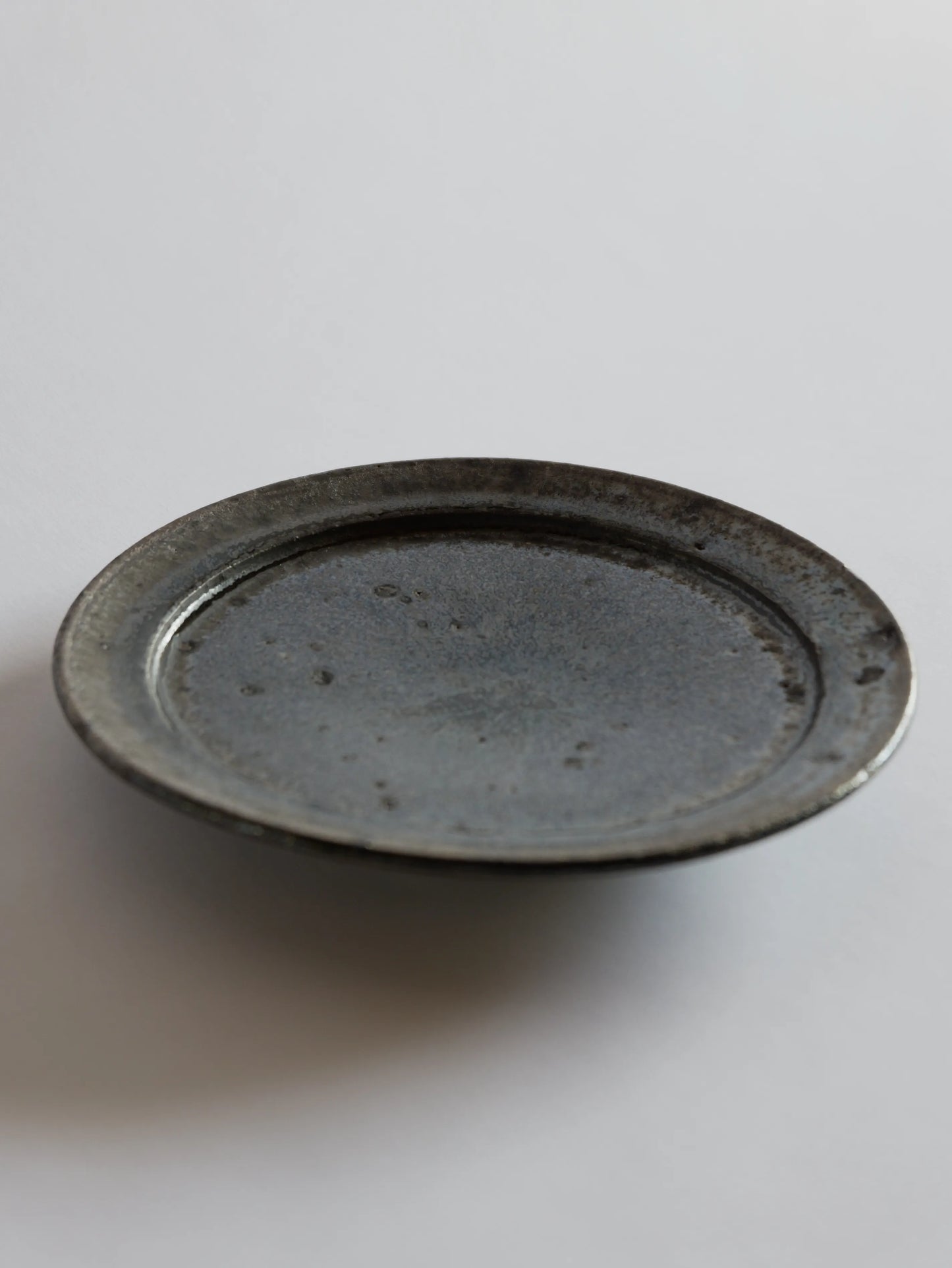 小野象平 黒志野 7寸皿 E