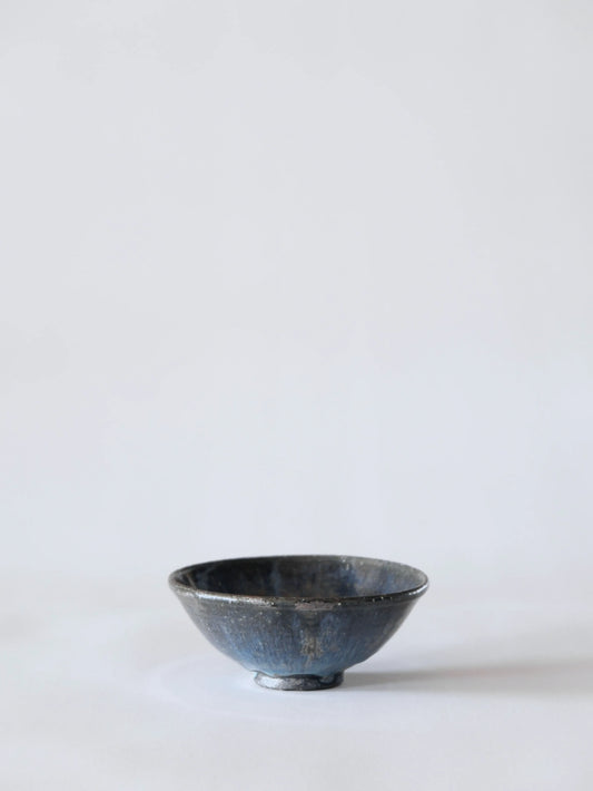 小野象平 青灰釉 飯碗 F