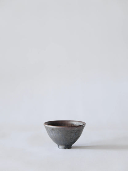 小野象平 黒志野 丸湯呑み A