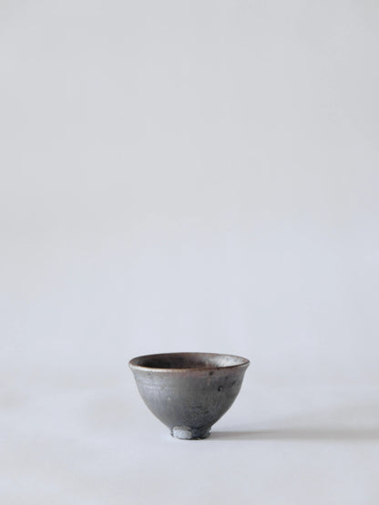 小野象平 黒志野 丸湯呑み F