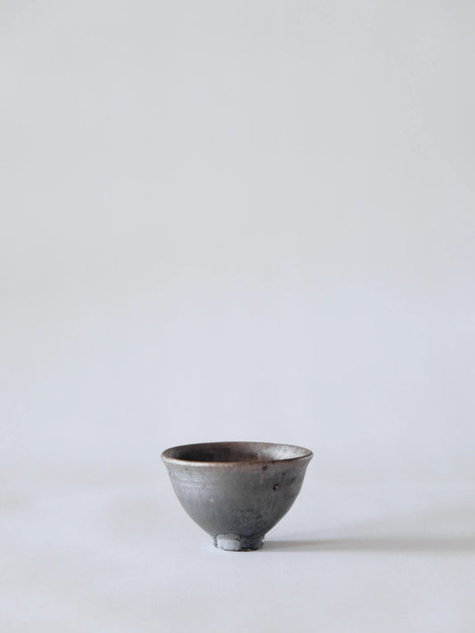 小野象平 黒志野 丸湯呑み F