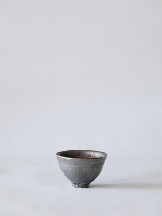 小野象平 黒志野 丸湯呑み H