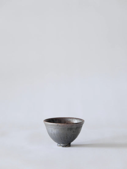小野象平 黒志野 丸湯呑み H