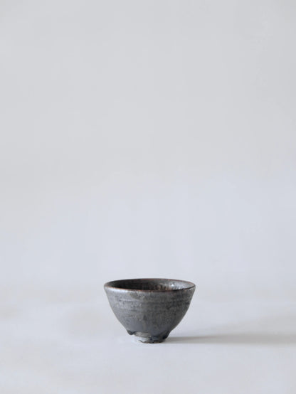小野象平 黒志野 丸湯呑み I