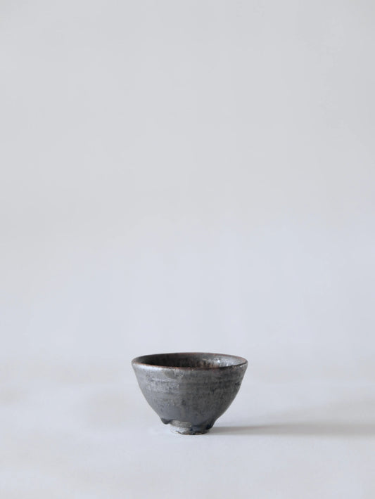 小野象平 黒志野 丸湯呑み I