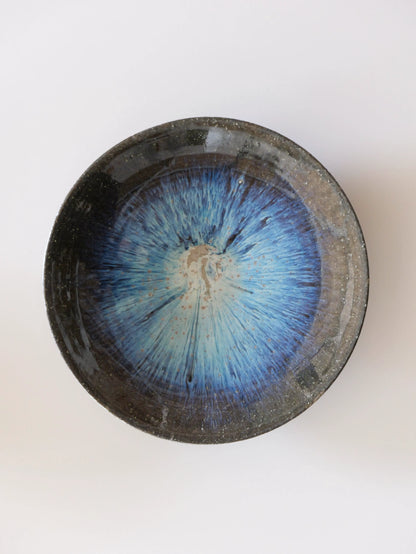 小野象平 青灰釉 8寸皿 B