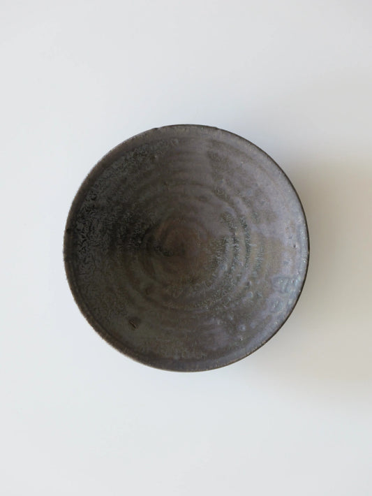 小野象平 黒志野 7寸皿 A