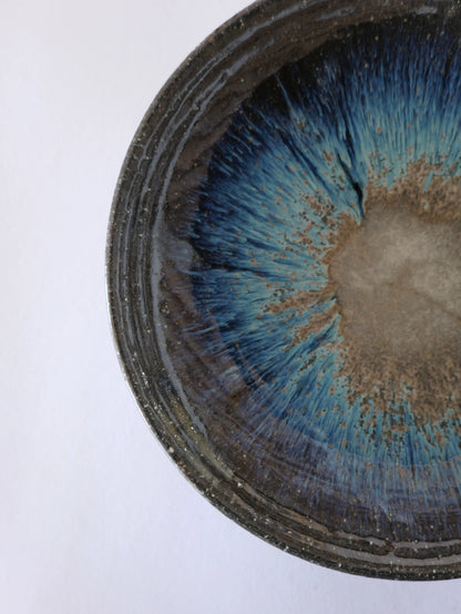 小野象平 青灰釉 8寸皿 A