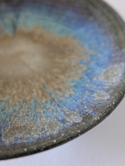 小野象平 青灰釉 8寸皿 A