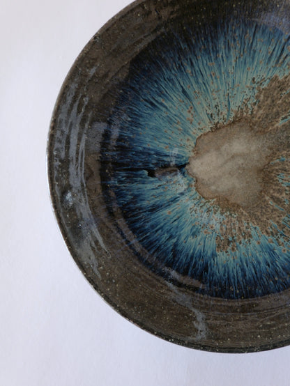 小野象平 青灰釉 8寸皿 C