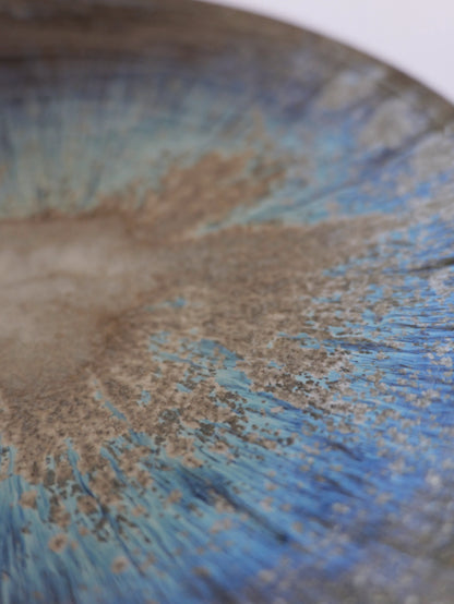 小野象平 青灰釉 8寸皿 C