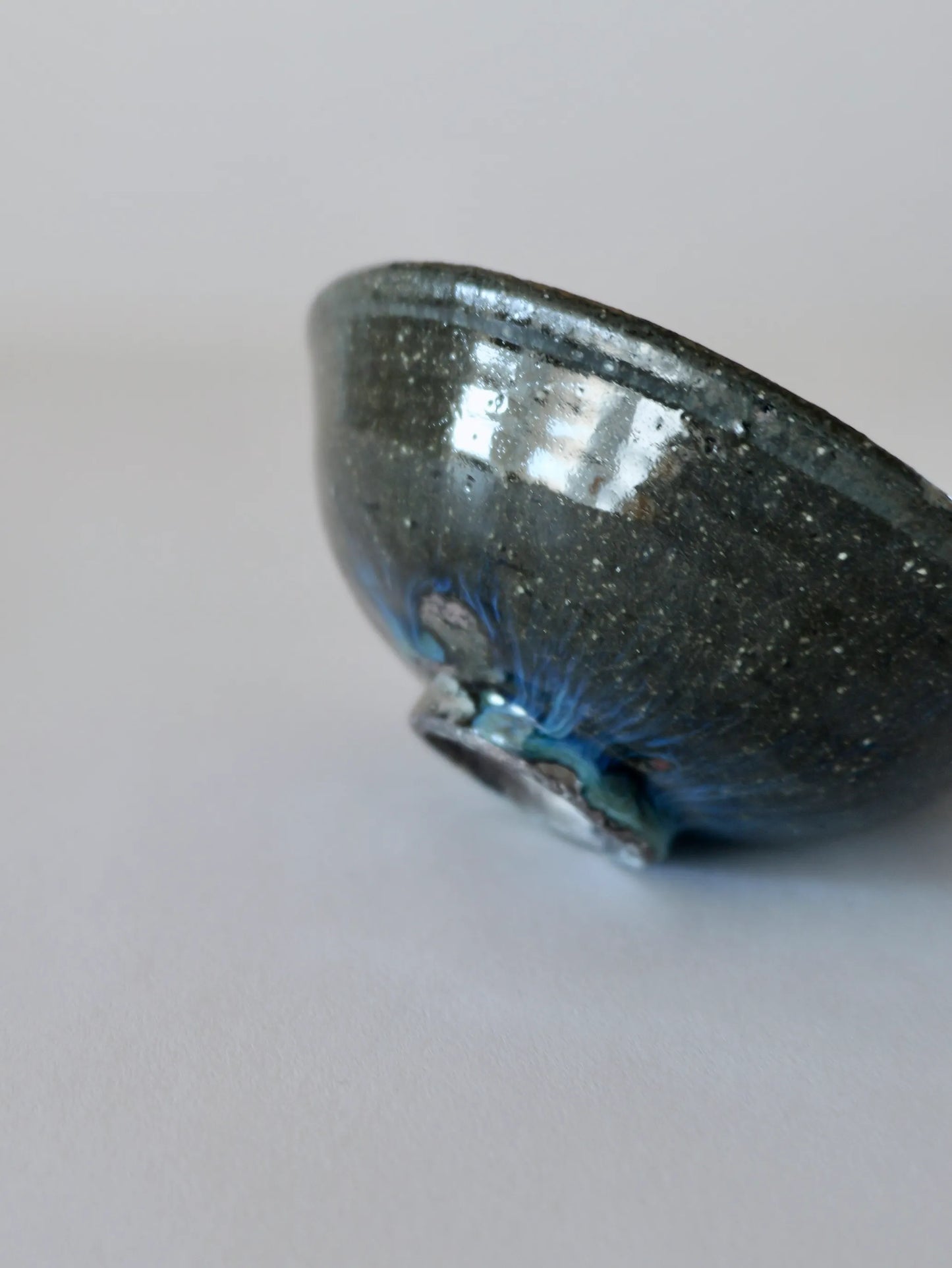 小野象平 青灰釉 飯碗 E