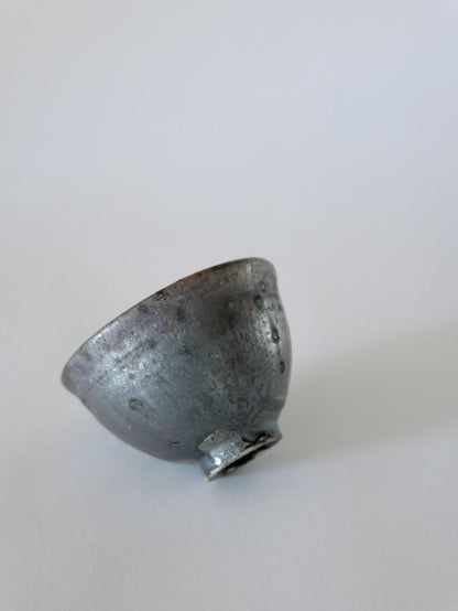 小野象平 黒志野 丸湯呑み C