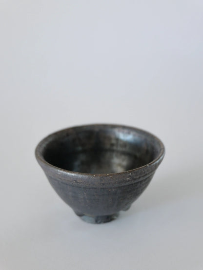 小野象平 黒志野 丸湯呑み D