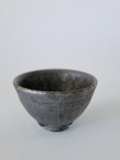 小野象平 黒志野 丸湯呑み I