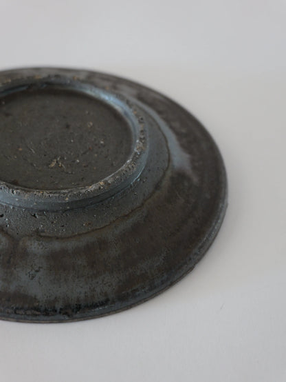 小野象平 黒志野 7寸皿 A