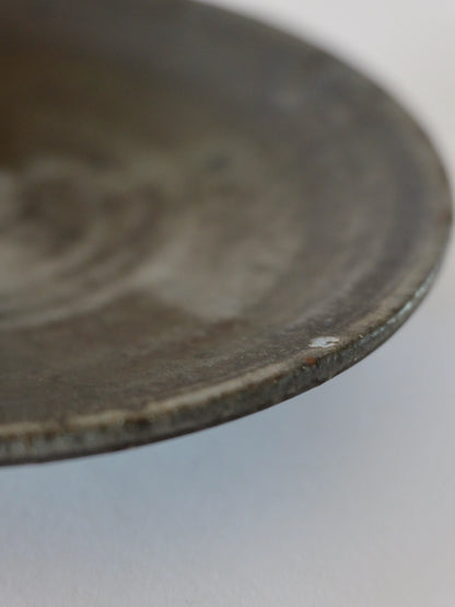 小野象平 黒志野 7寸皿 B