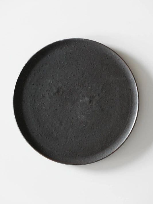 山田隆太郎 フラットプレート8寸・黒 B